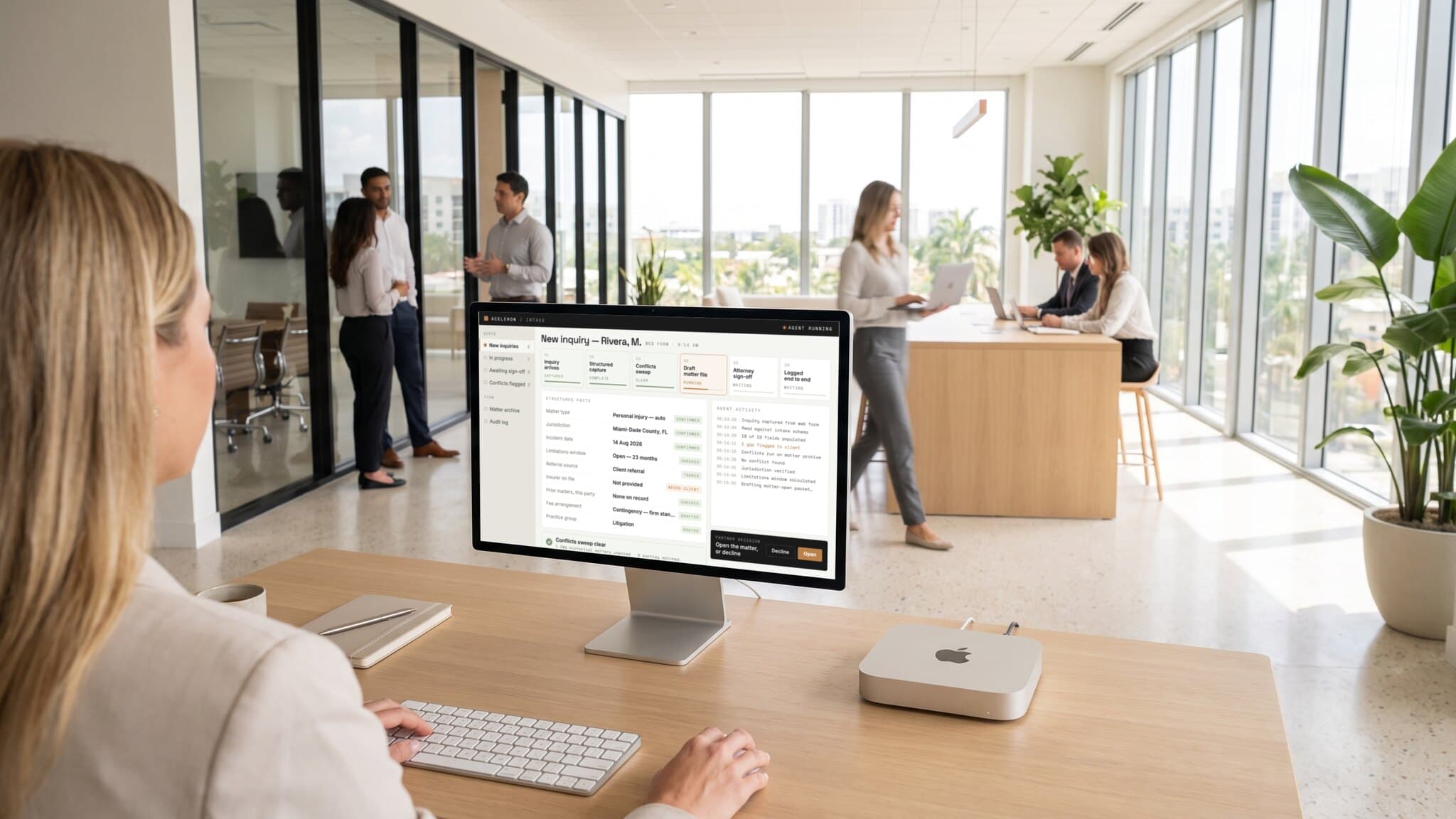 ai agent for law firm intake, Aceleron Intelligence